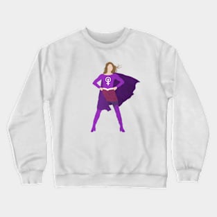 Super Woman in purple Crewneck Sweatshirt